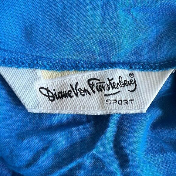 Diane Von Furstenberg Sport Vintage Cotton Short Jumper Size L - Picture 5 of 7